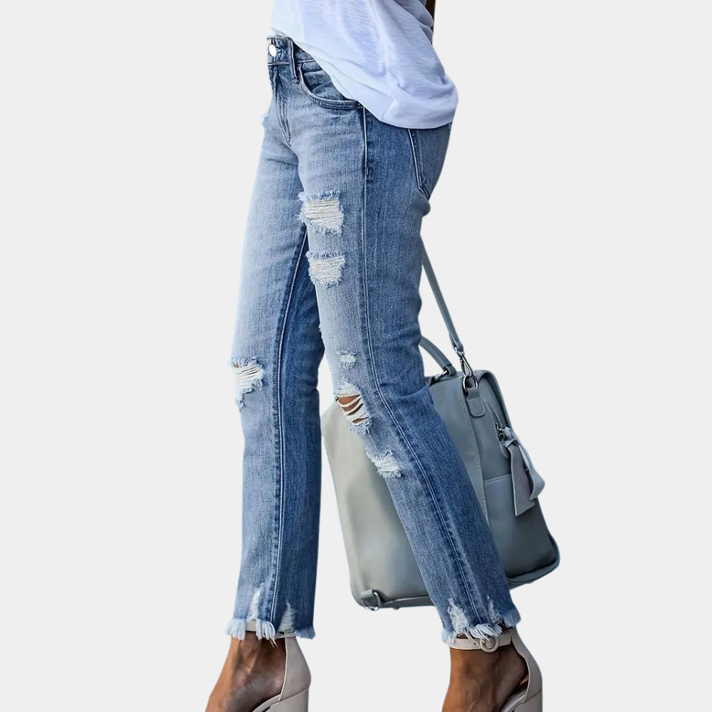 Romilly - Gescheurde damesjeans voor de zomer