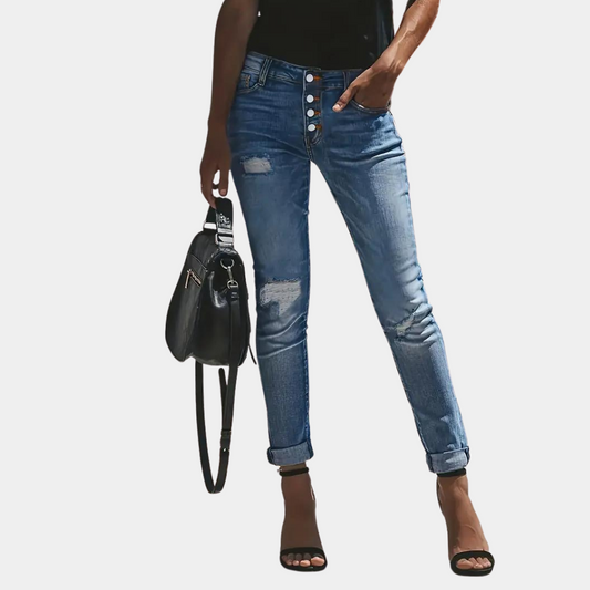 Harriet - Casual gescheurde zomerjeans