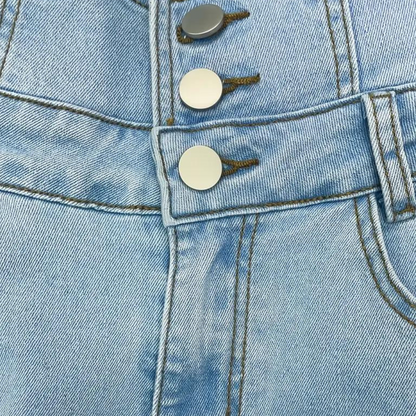 Elizabete - Gescheurde jeans met hoge taille voor dames - Zomerse stijl
