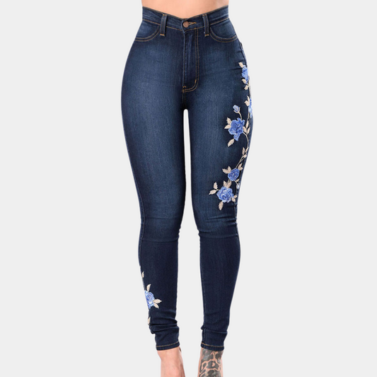 Ingrida - Geborduurde skinny jeans voor dames, perfect voor de zomer
