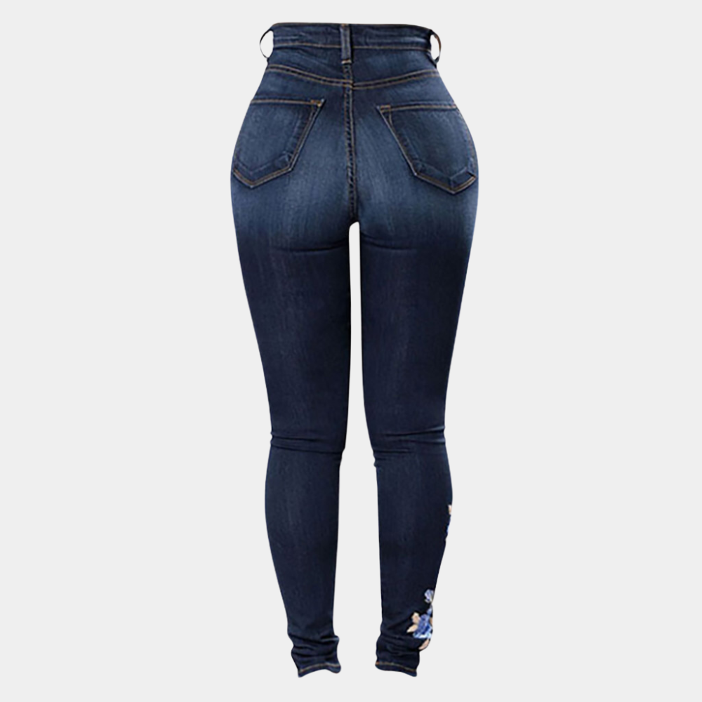 Ingrida - Geborduurde skinny jeans voor dames, perfect voor de zomer
