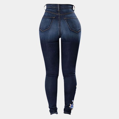Ingrida - Geborduurde skinny jeans voor dames, perfect voor de zomer