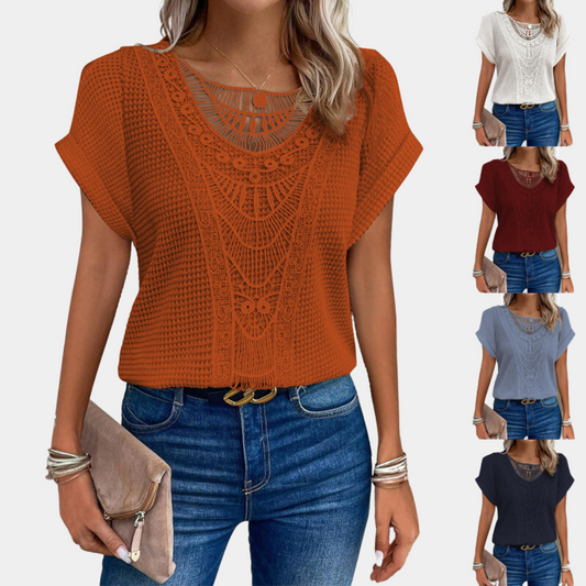 Lazda - Stijlvol Zomert-shirt met ronde hals