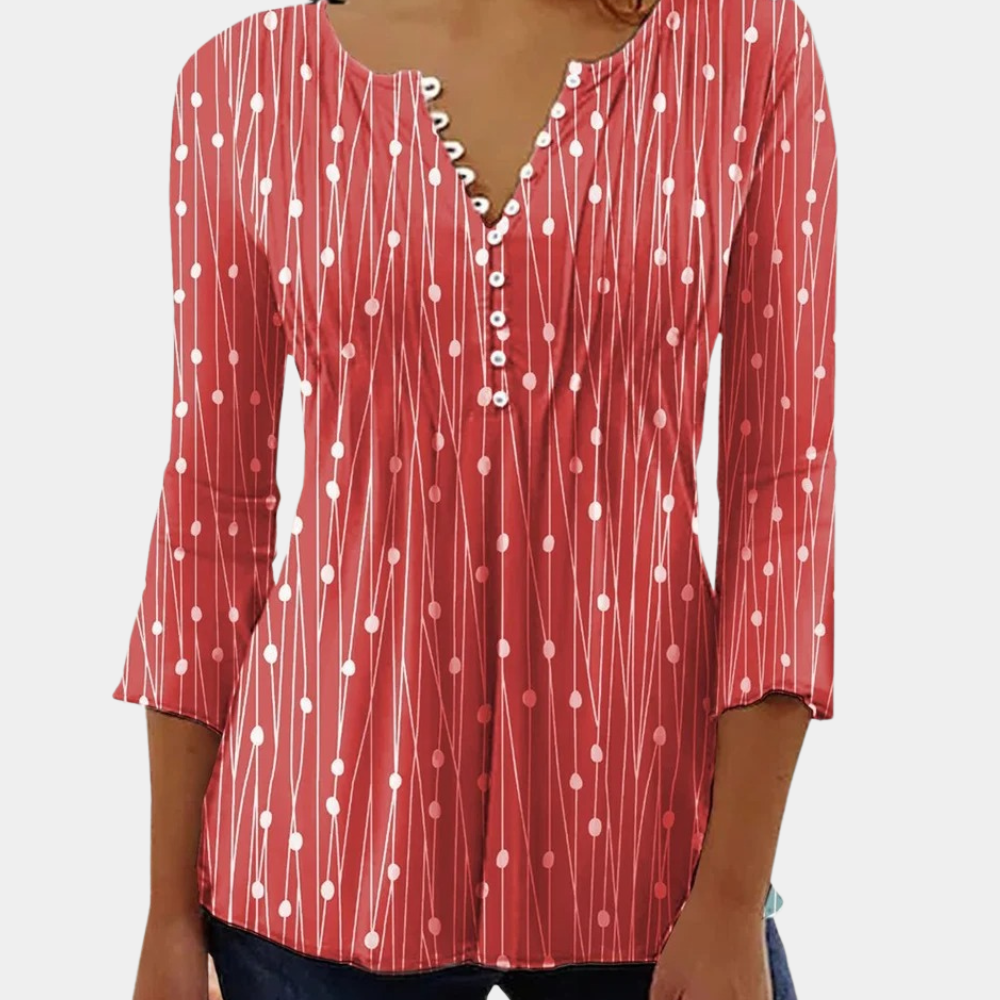 Zara - Luchtige damesblouse met stippen voor de zomer