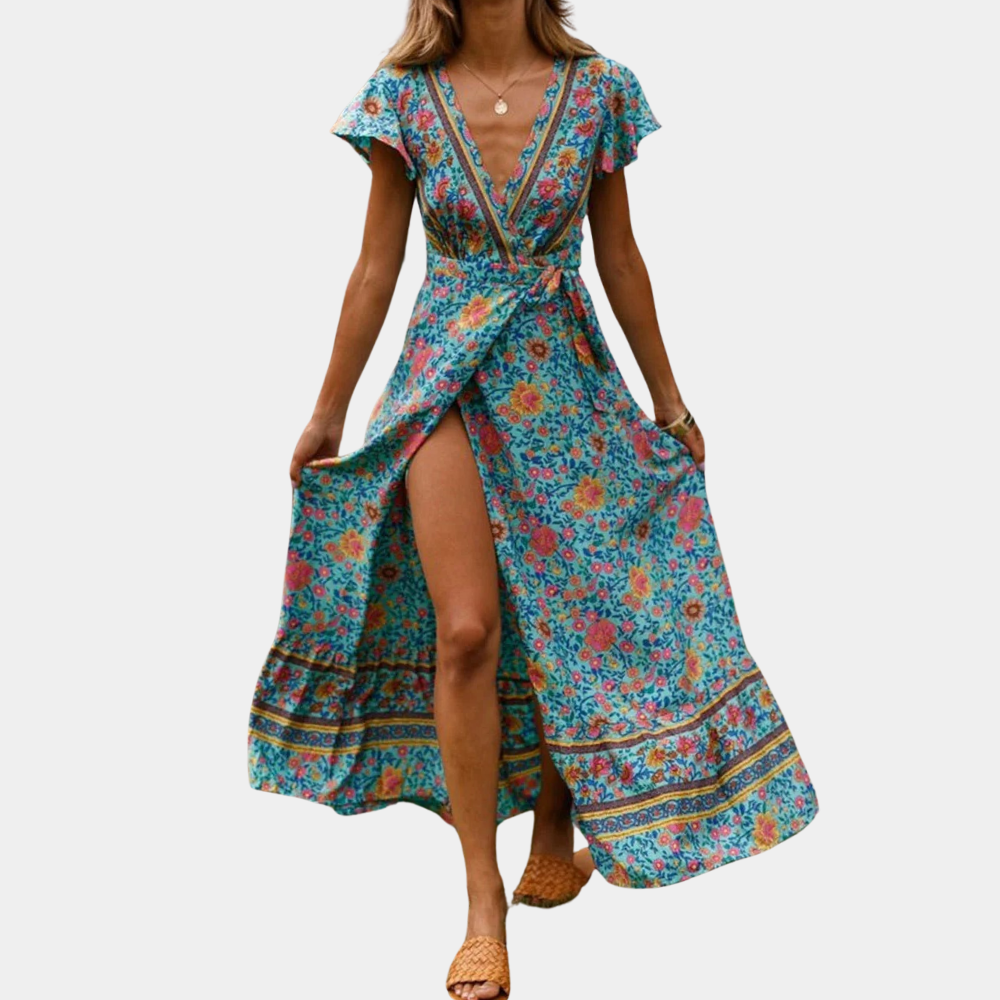 Gina - Zomerse dames maxi-jurk met split