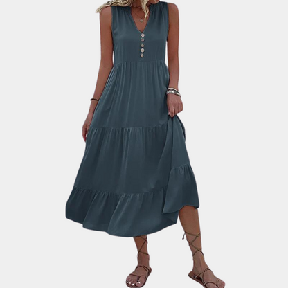 Casual damesjurk met v-hals voor de zomer