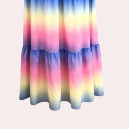 Off-shoulder gelaagde damesjurk voor de zomer