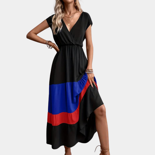 Casual damesjurk met v-hals voor de zomer