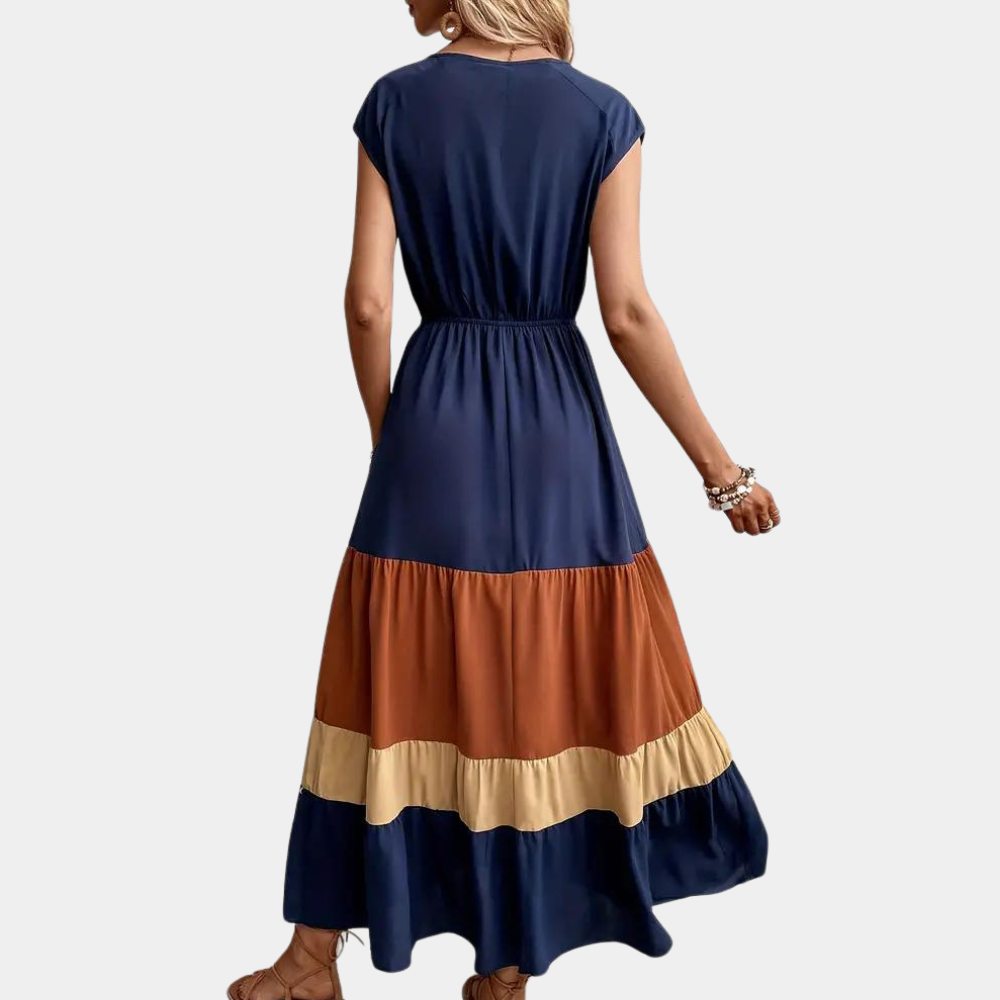 Casual damesjurk met v-hals voor de zomer