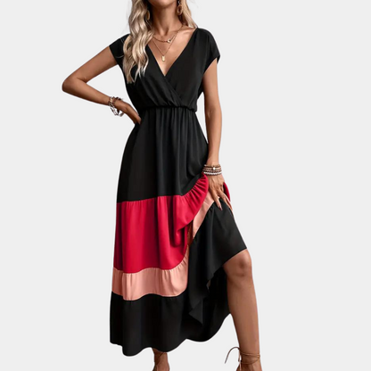 Casual damesjurk met v-hals voor de zomer