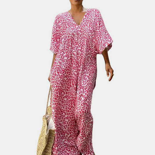 Maxi-jurk met luipaardprint voor dames - Zomerse Stijl