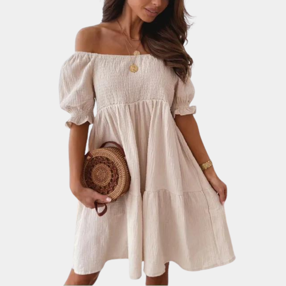 Casual off shoulder zomerjurk voor dames