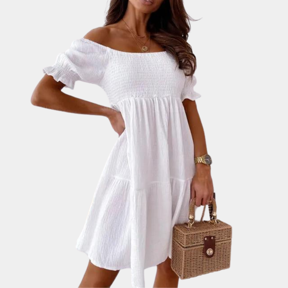 Casual off shoulder zomerjurk voor dames