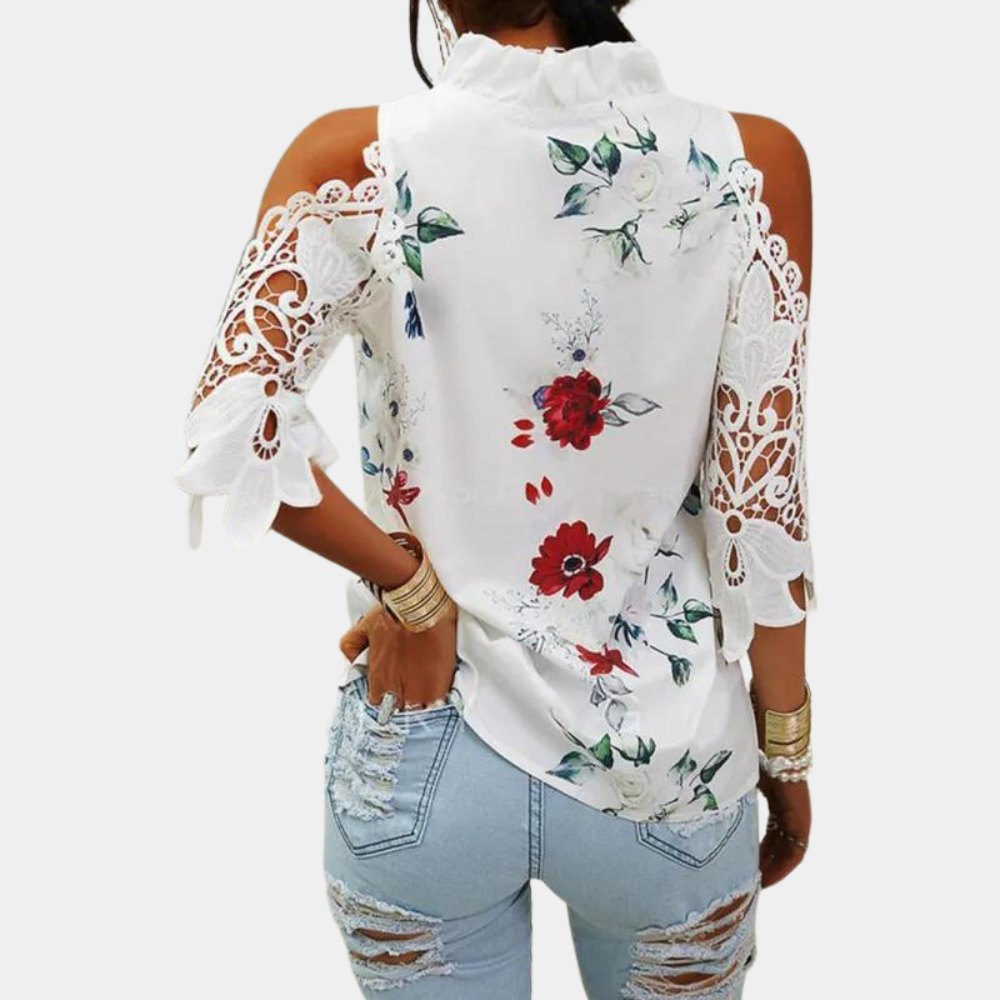 Elegante damesblouse met bloemmotief voor de zomer