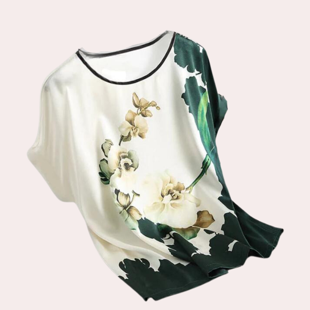 Zomerse gebloemde damesblouse