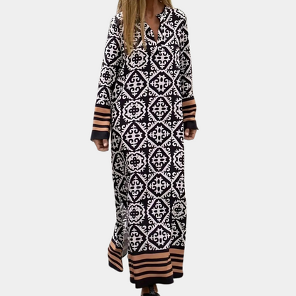 Zomerse klassieke maxi-jurk voor dames