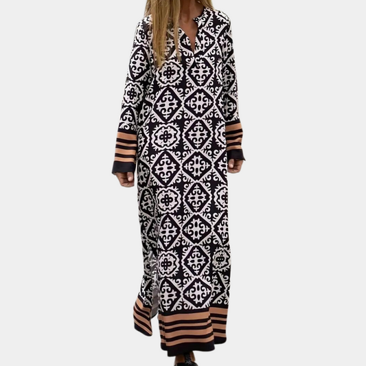 Zomerse klassieke maxi-jurk voor dames