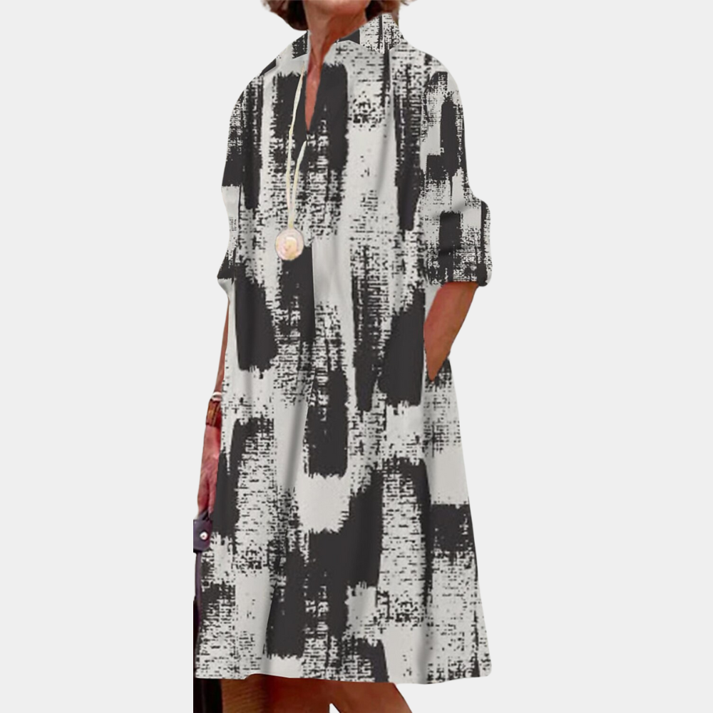 Casual bedrukte damesjurk voor de zomer