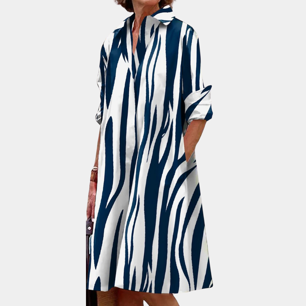 Casual bedrukte damesjurk voor de zomer