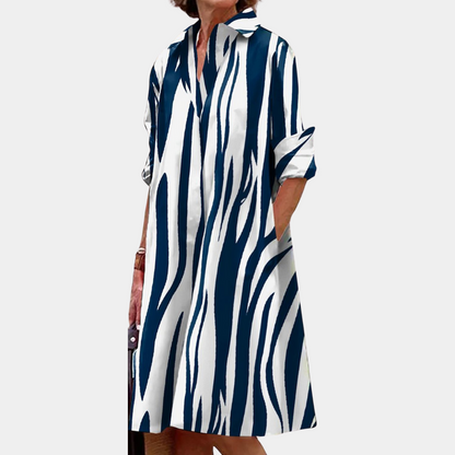 Casual bedrukte damesjurk voor de zomer