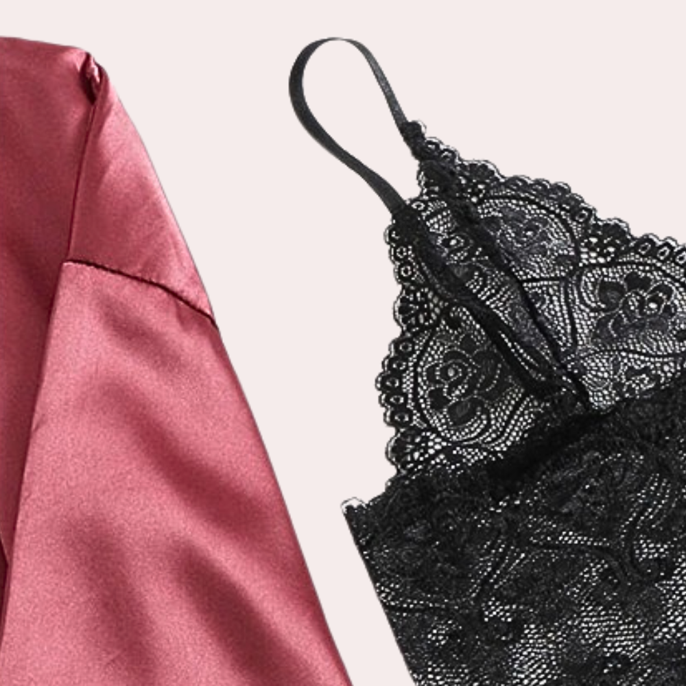 Luxe 4-delige zomerse slaapjurk voor dames