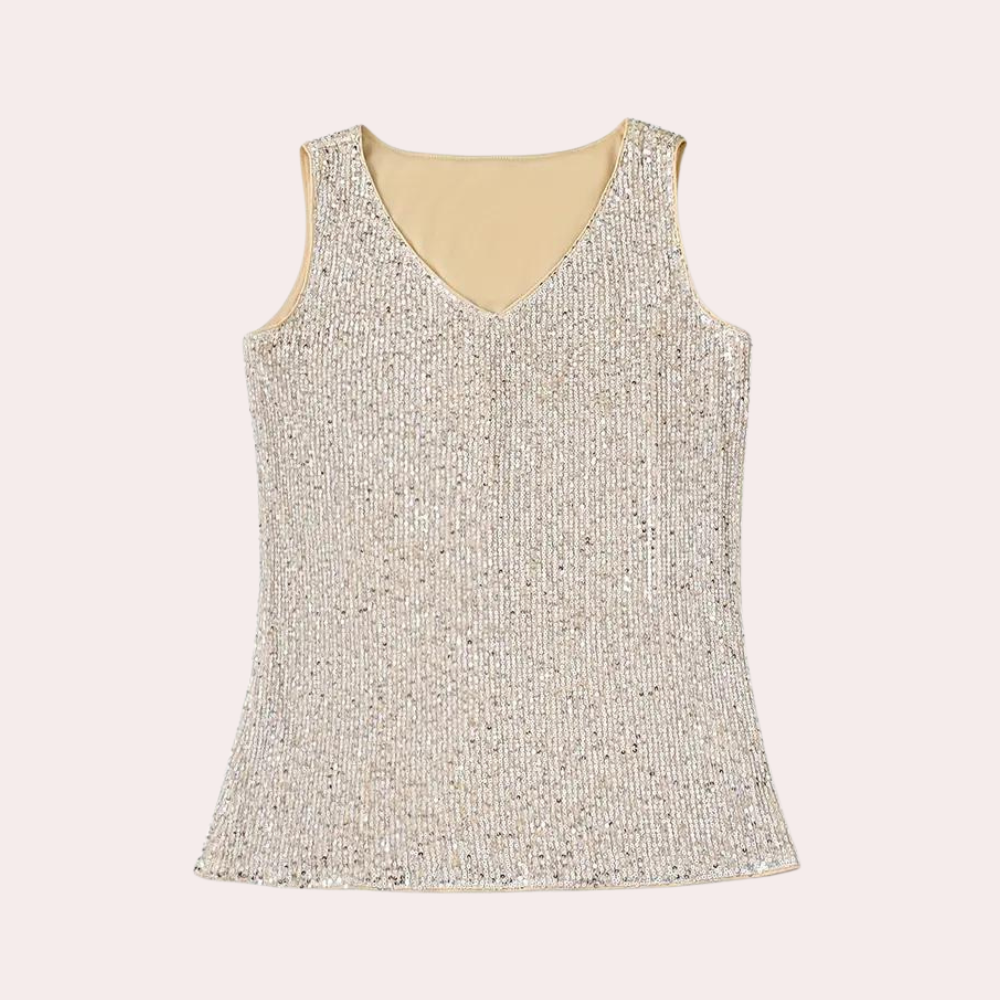 Elegante zomertop voor dames met glitter