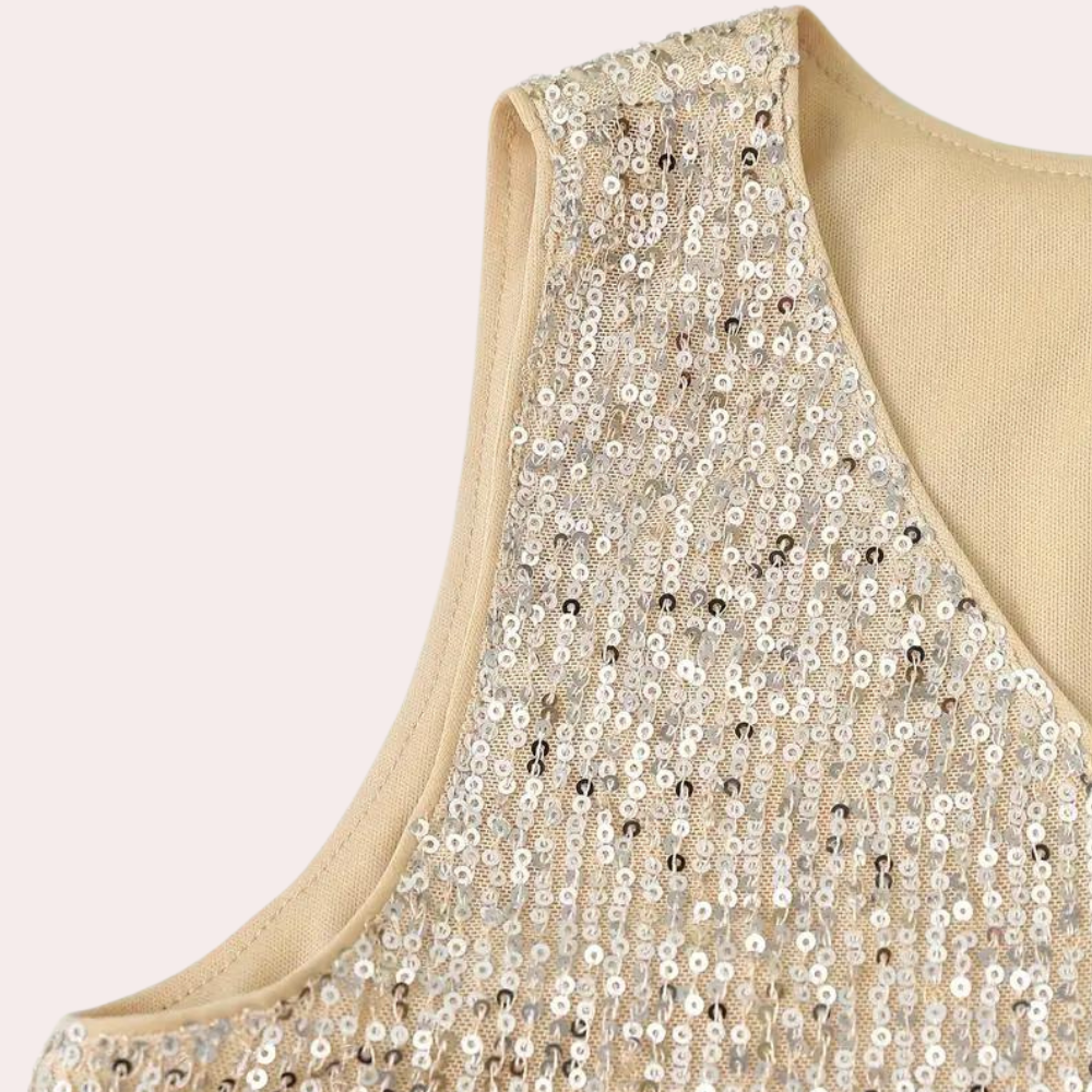 Elegante zomertop voor dames met glitter