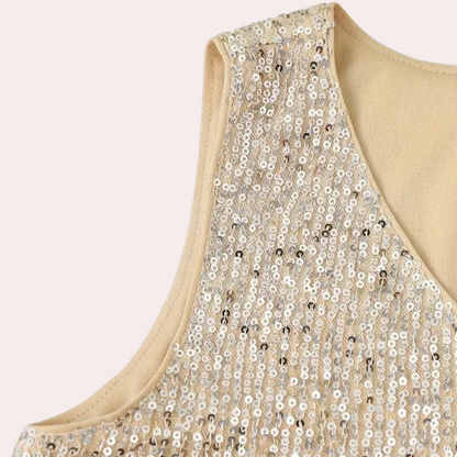 Elegante zomertop voor dames met glitter
