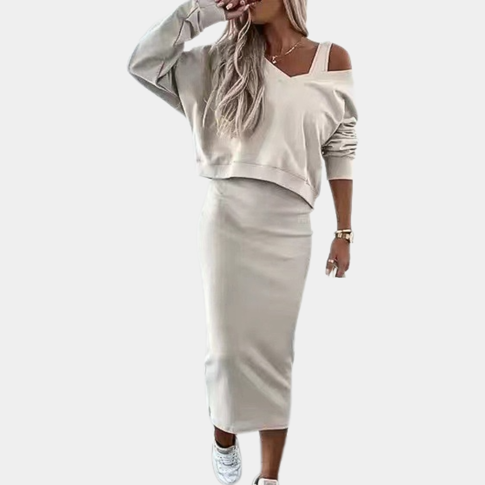 Elegante damesjurk met trui voor de zomer