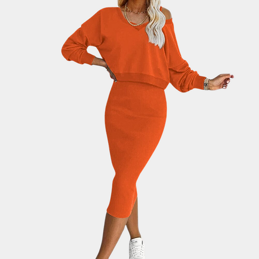 Elegante damesjurk met trui voor de zomer