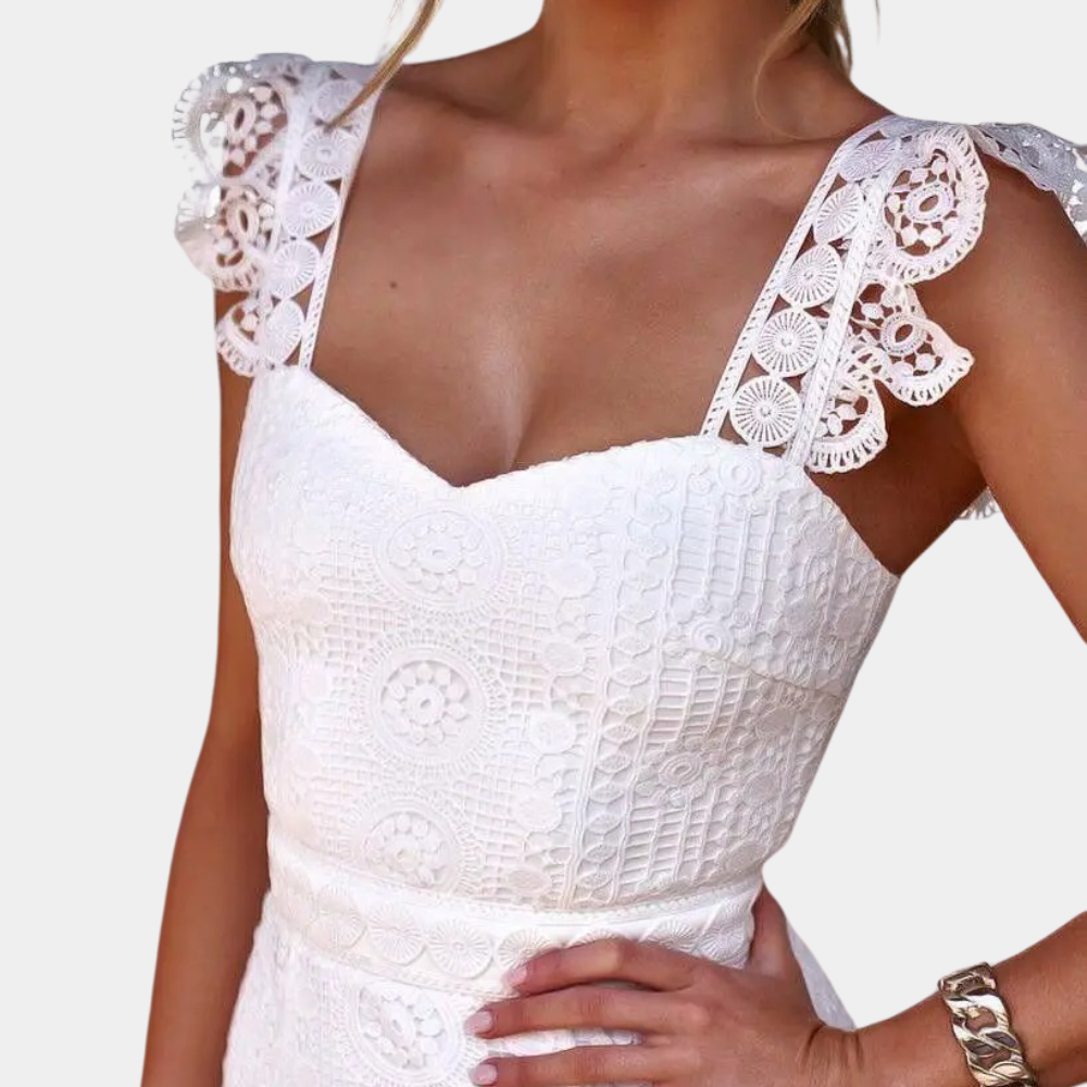 Elegante en stijlvolle kanten damesjurk voor de zomer