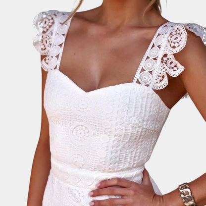 Elegante en stijlvolle kanten damesjurk voor de zomer