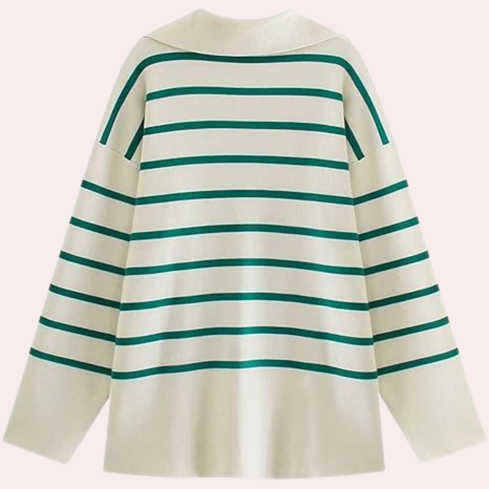 Gestreepte oversized damestrui voor de zomer