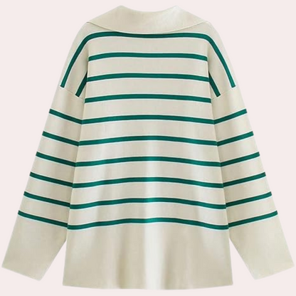 Gestreepte oversized damestrui voor de zomer