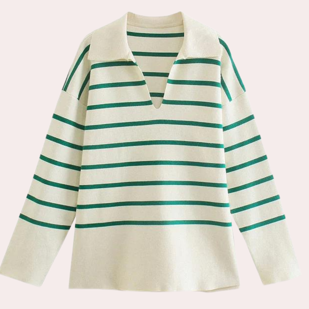Gestreepte oversized damestrui voor de zomer