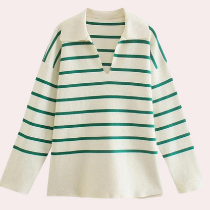 Gestreepte oversized damestrui voor de zomer