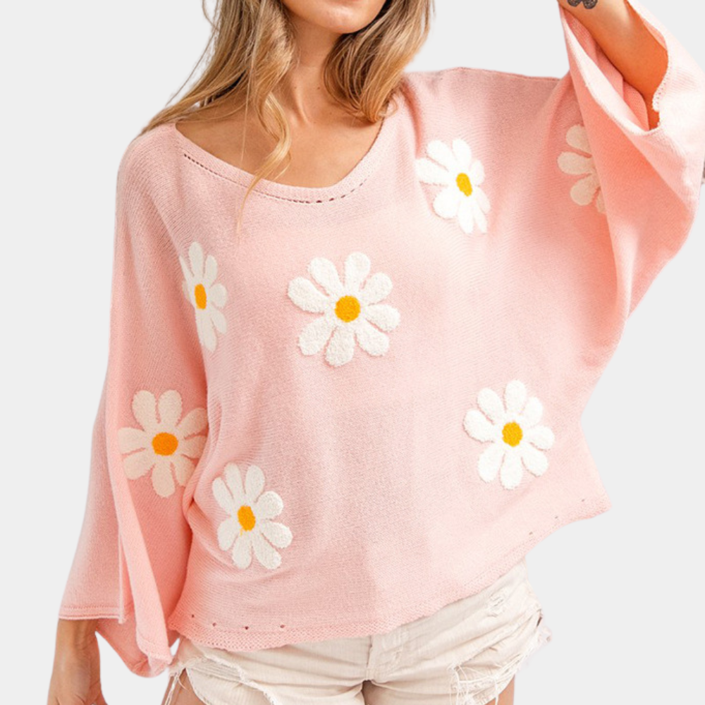 Mia - Gebloemd Geborduurd Damestrui voor de Lente/Zomer