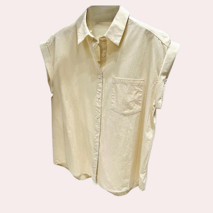 Nadya - Luchtige zomerse mouwloze blouse voor dames