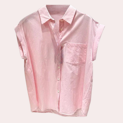 Nadya - Luchtige zomerse mouwloze blouse voor dames