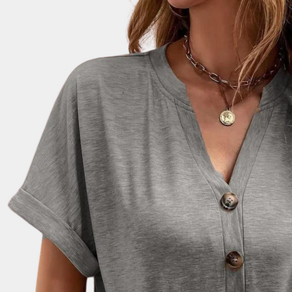 Roxane - Luchtige zomertop met v-hals voor dames