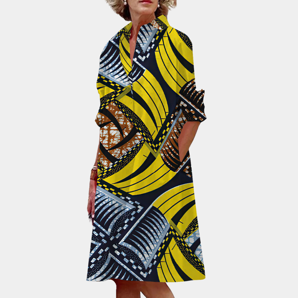 Trendy zomerse midi-jurk voor dames met print