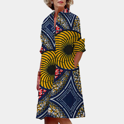 Trendy zomerse midi-jurk voor dames met print