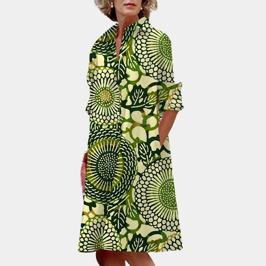 Trendy zomerse midi-jurk voor dames met print