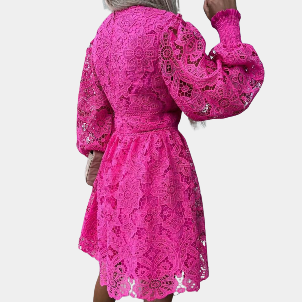 Zomerse kanten midi-jurk voor dames