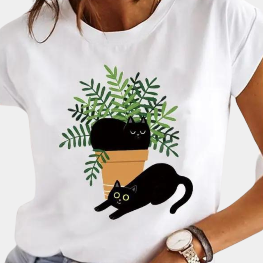 Stijlvol zomers t-shirt voor dames - Perfect voor de lente en zomer