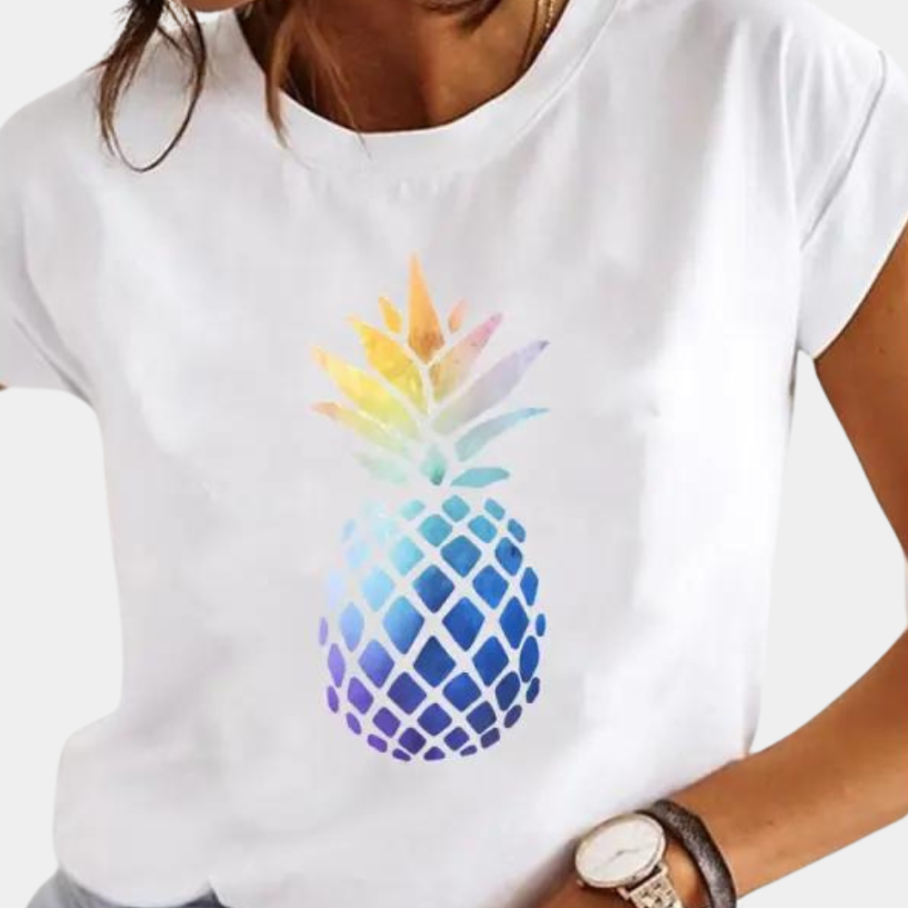 Stijlvol zomers t-shirt voor dames - Perfect voor de lente en zomer
