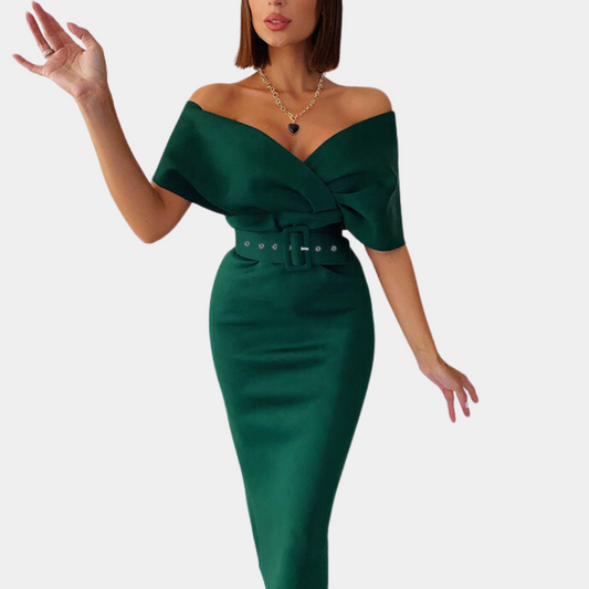 Elegante off-shoulder zomeravondjurk voor dames