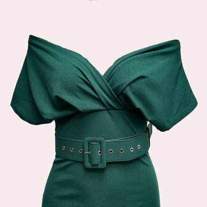 Elegante off-shoulder zomeravondjurk voor dames