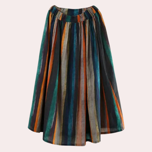 Gestreepte retro zomerrok voor dames