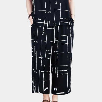 Elegante zomerse tweedelige damesset
